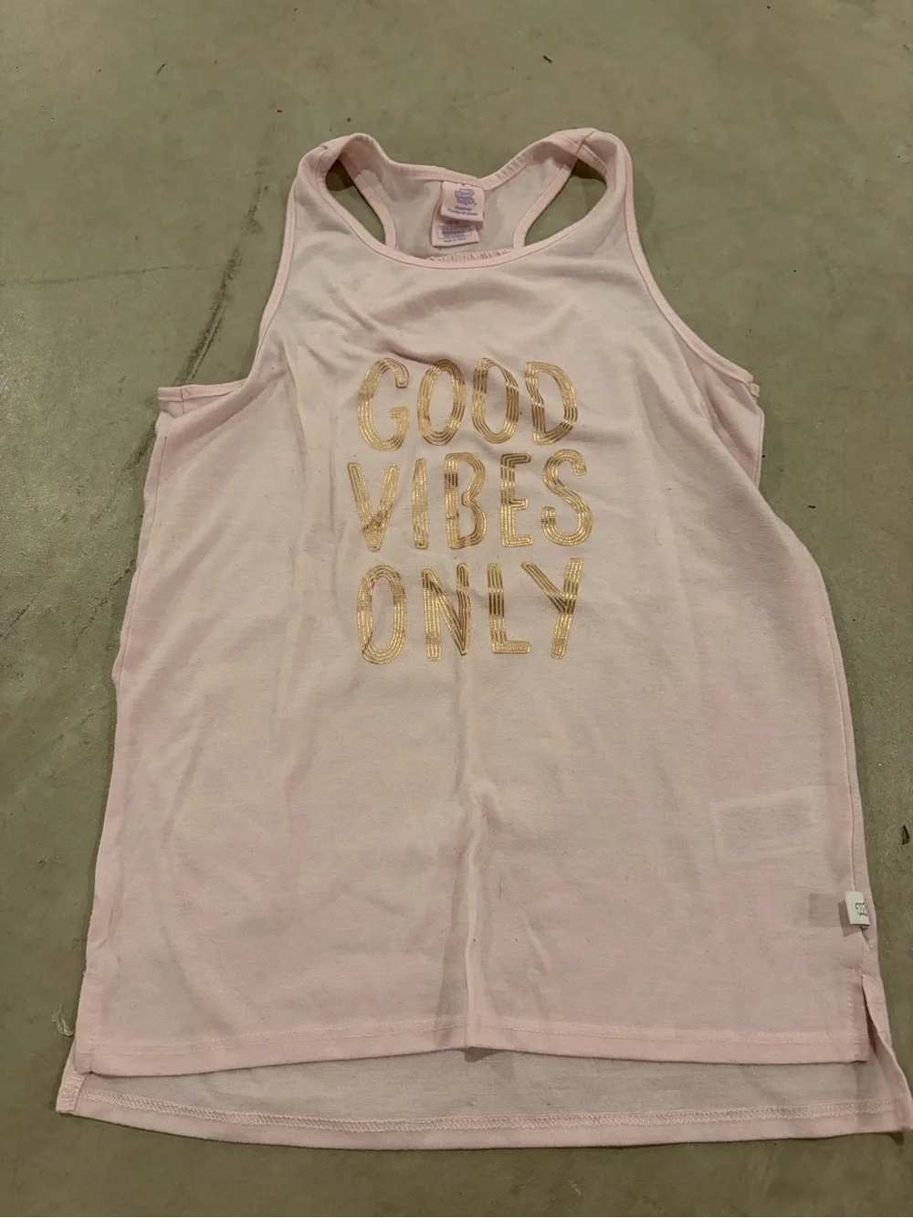 More Than Magic Light Pink Sleepwear Top with Blue Tag Print
